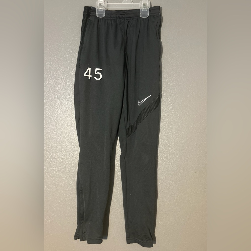 Nike Kids Academy Dri-FIT Soccer Training Pants Black White Swish Youth Large 45